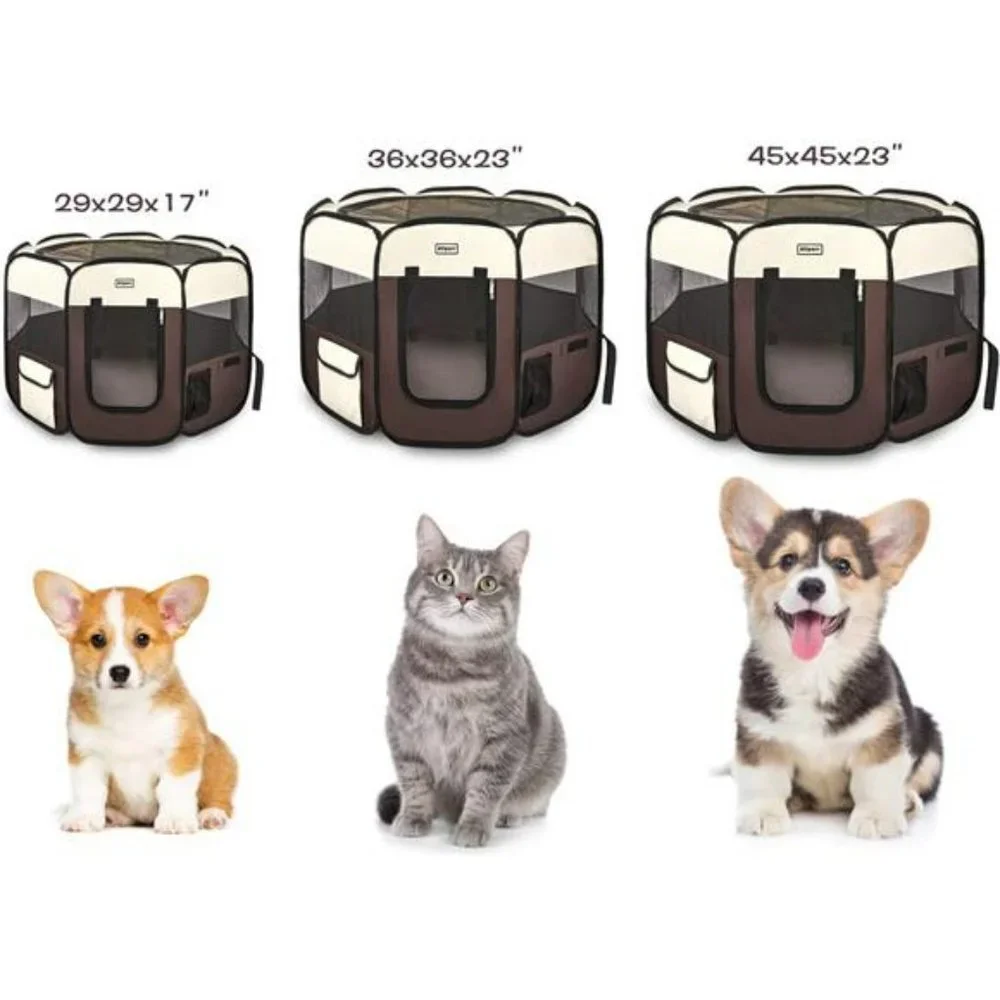 Portable Pet Playpen Foldable Kennels Playpen for Dog&Cat Carrying Case